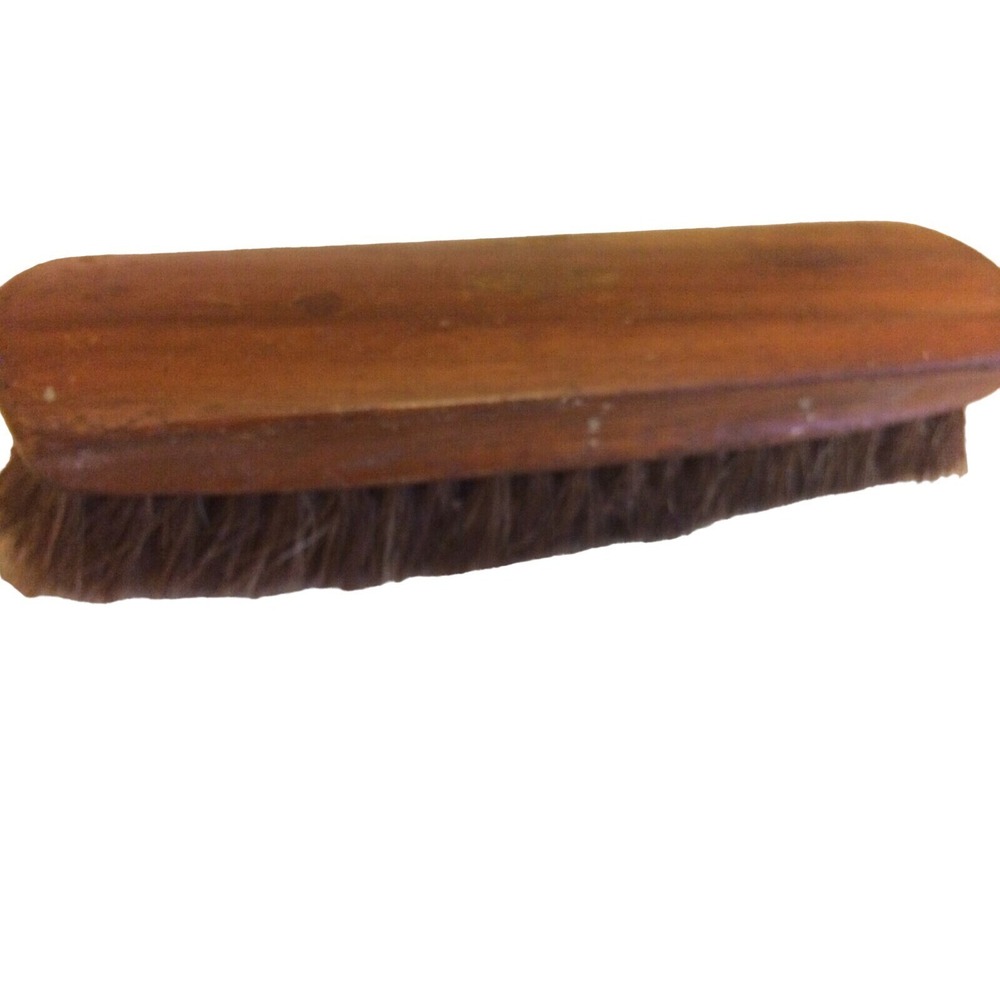 Vintage Stanley Horse Hair Wooden Shoe Shine Brush